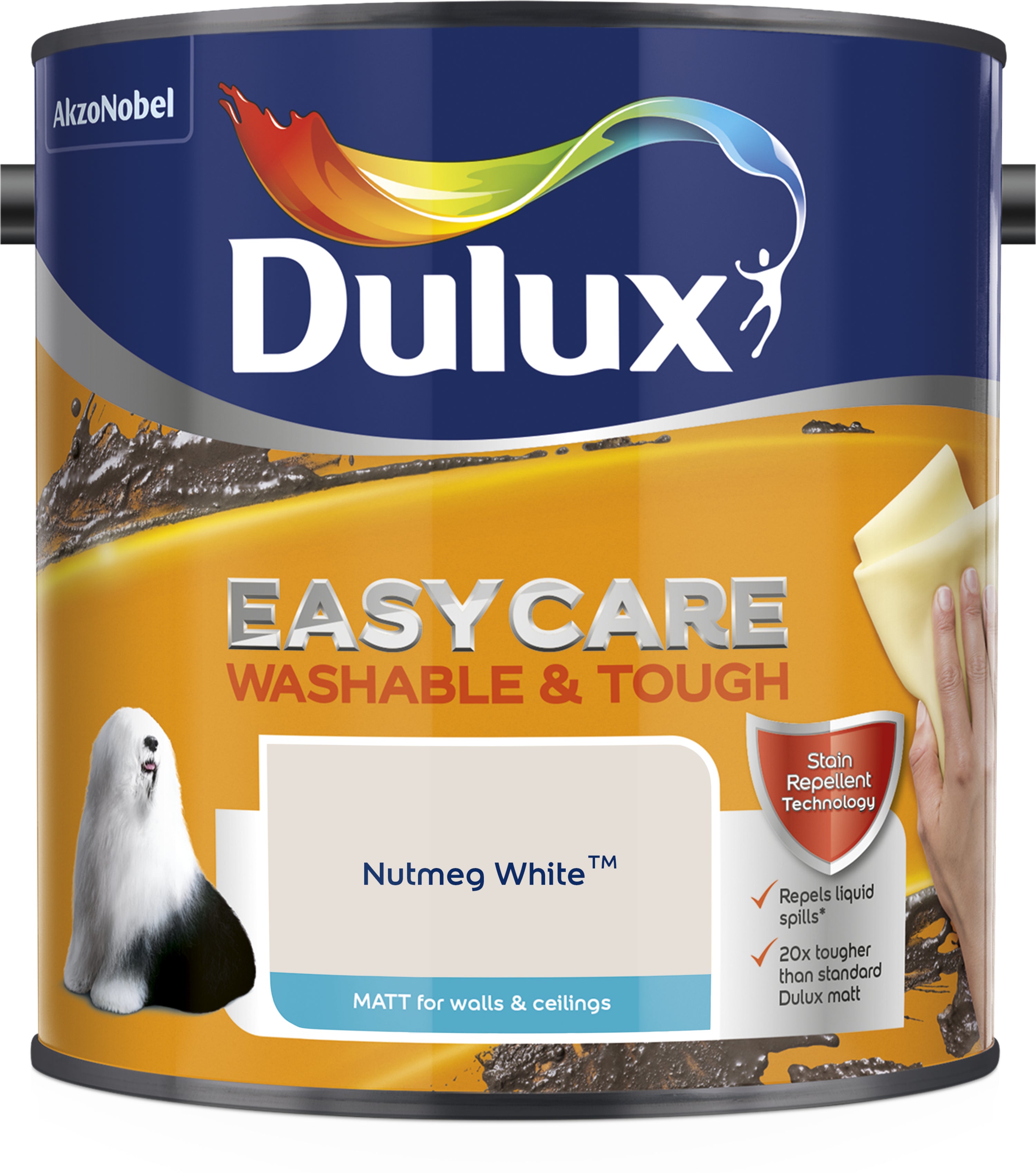 Dulux Easycare Washable & Tough Matt Nutmeg White 2.5L