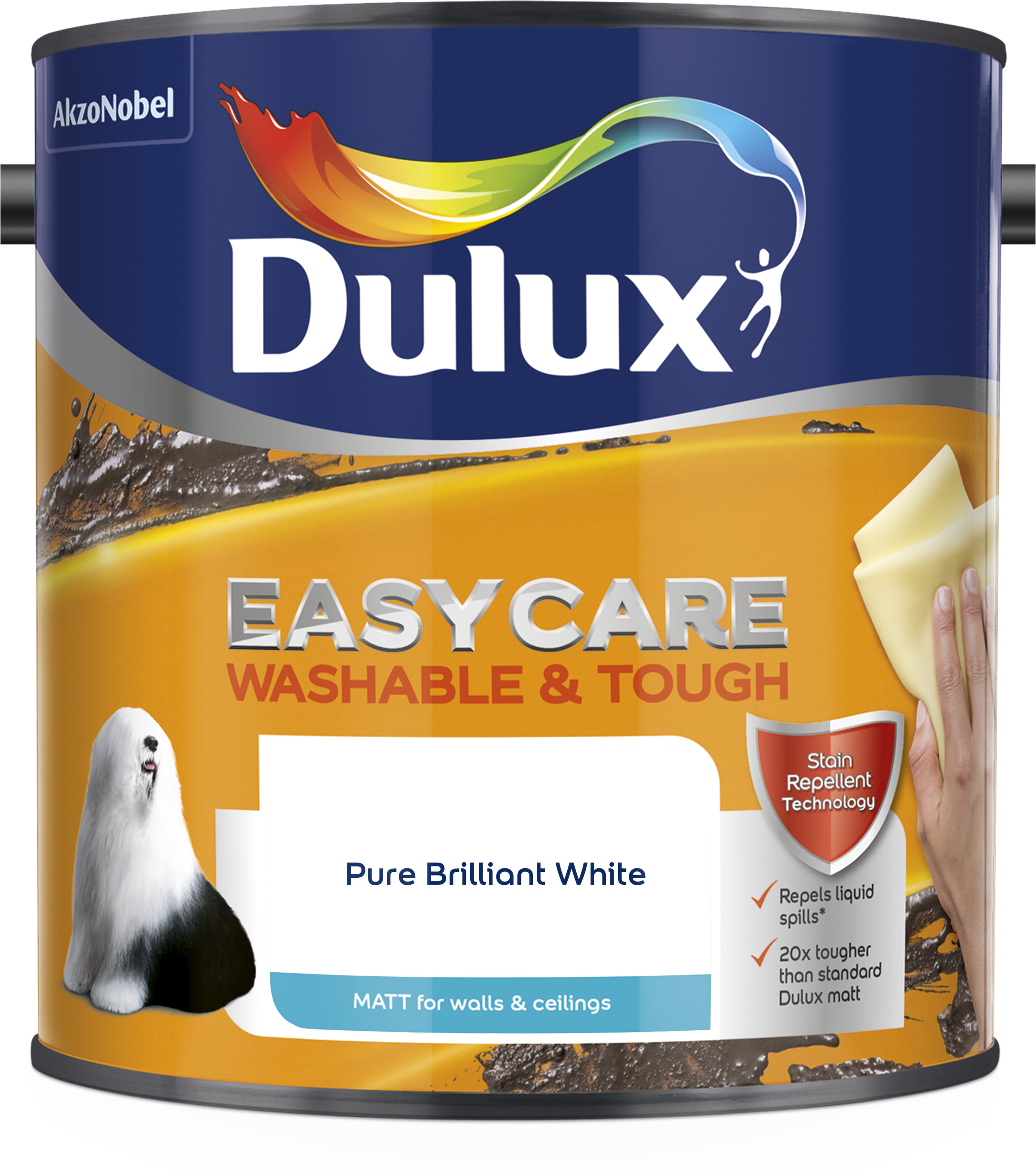 Dulux Easycare Washable & Tough Matt Pure Brilliant White 2.5L