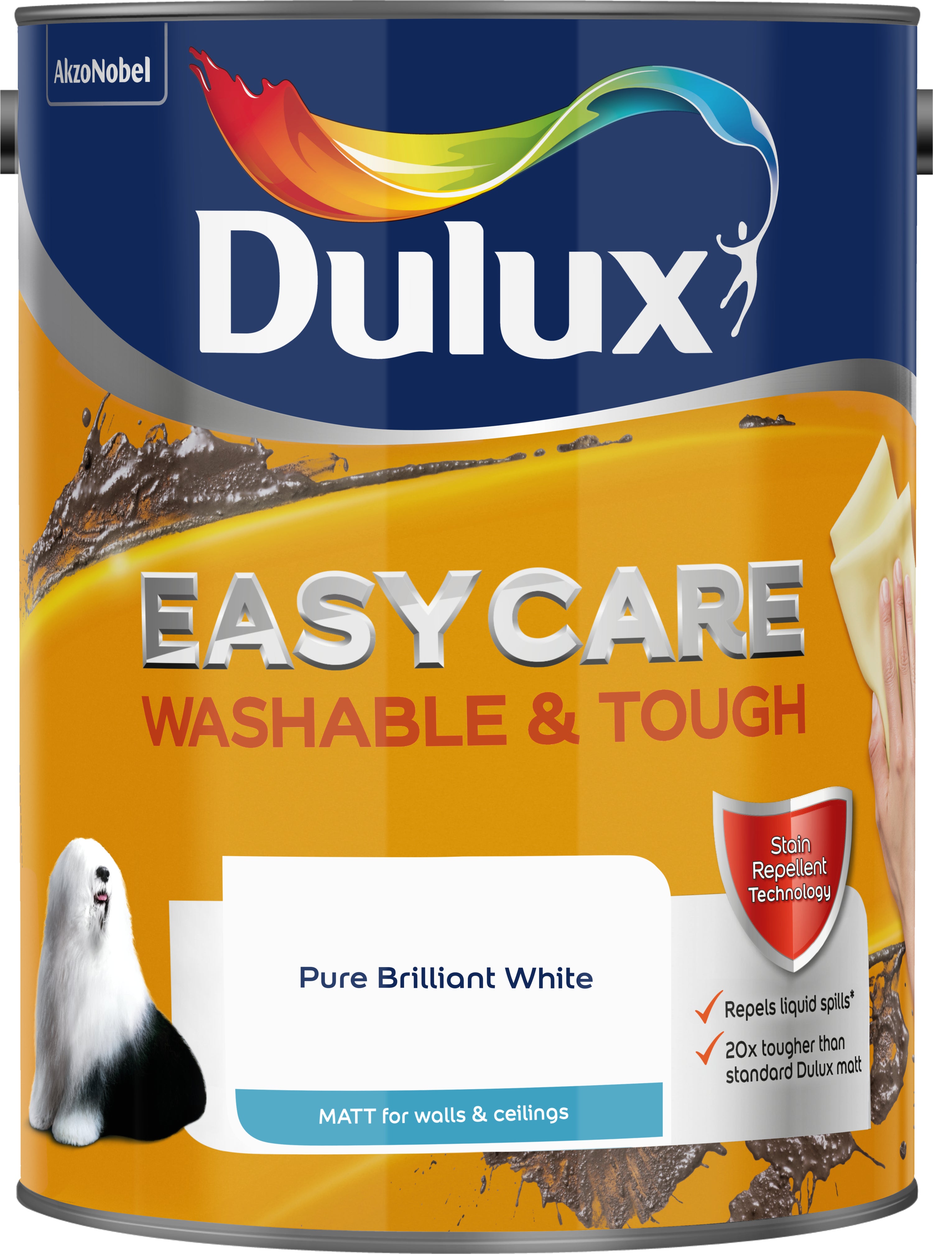 Dulux Easycare Washable & Tough Matt Pure Brilliant White 5L