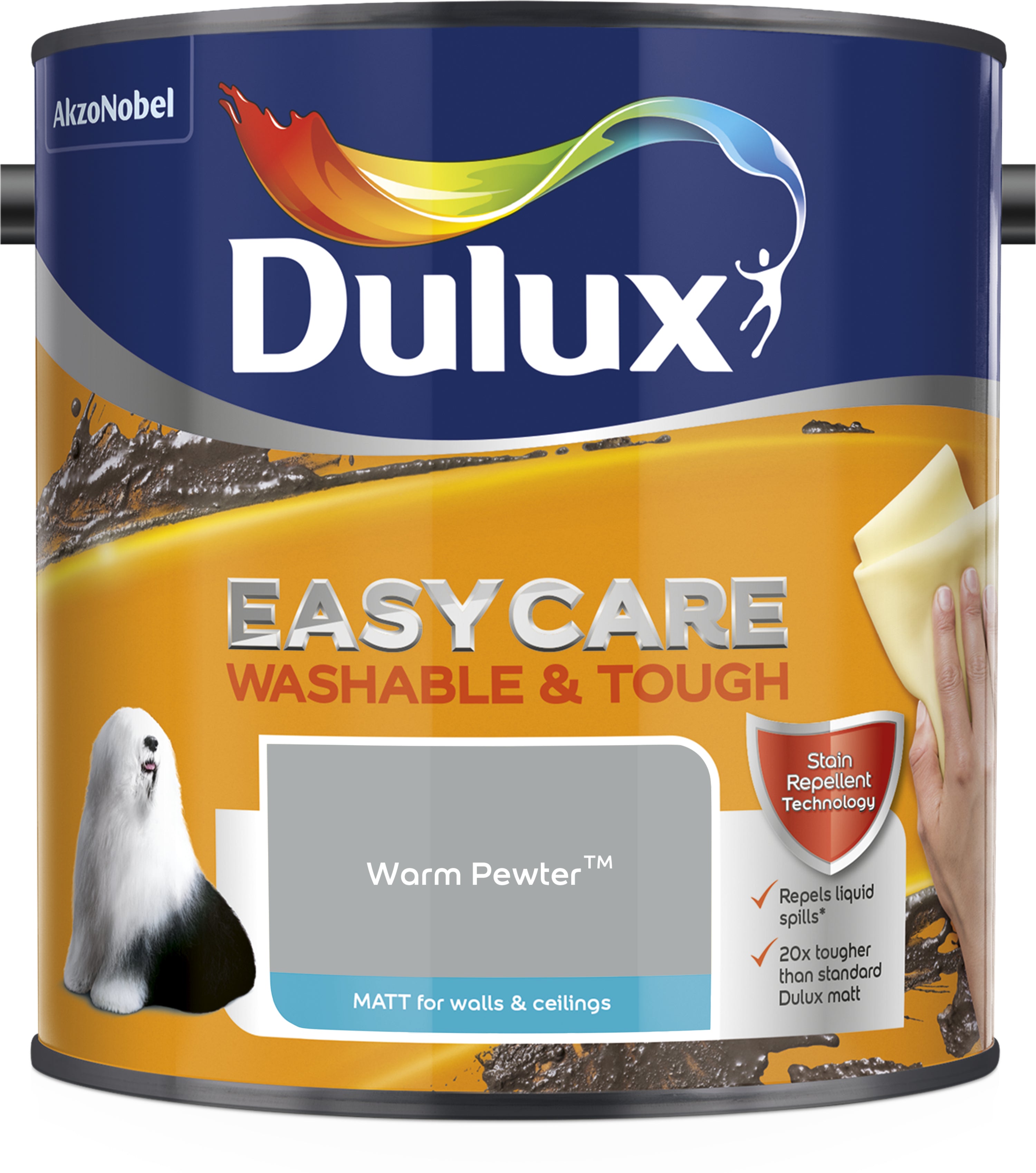 Dulux Easycare Washable & Tough Matt Warm Pewter 2.5L