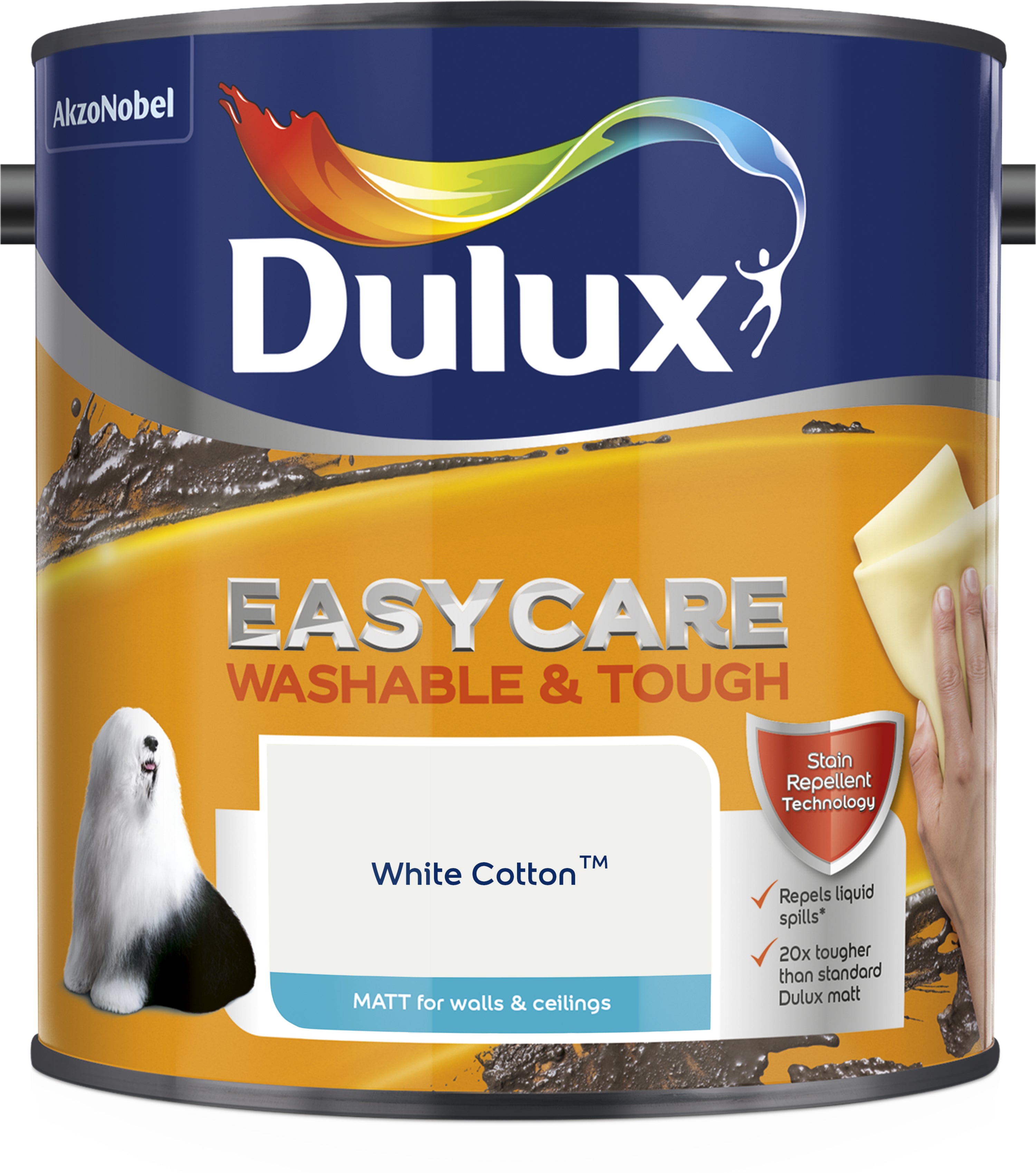Dulux Easycare Washable & Tough Matt White Cotton 2.5L