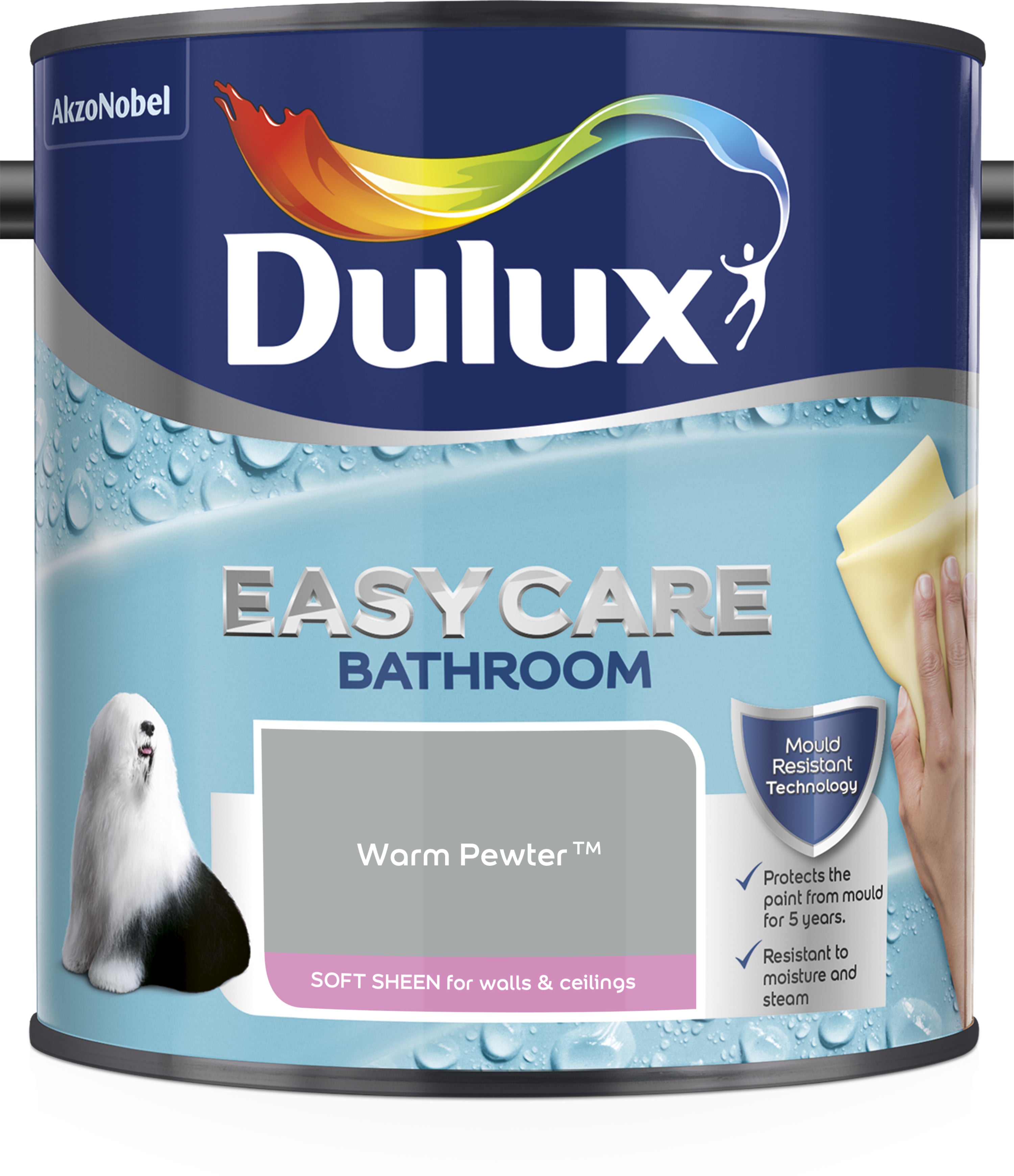 Dulux Easycare Bathroom Soft Sheen Warm Pewter 2.5L