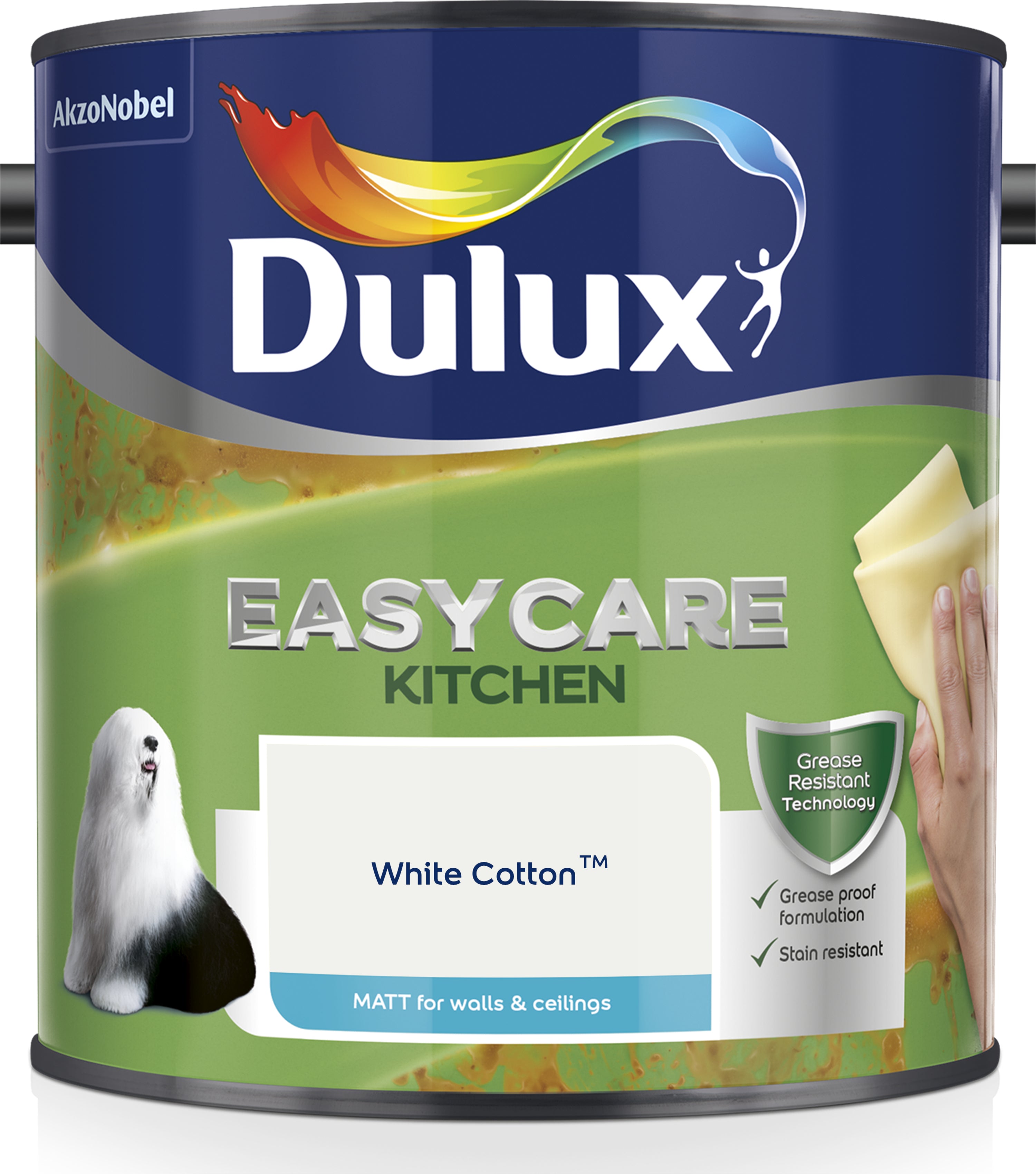 Dulux Easycare Kitchens Matt White Cotton 2.5L