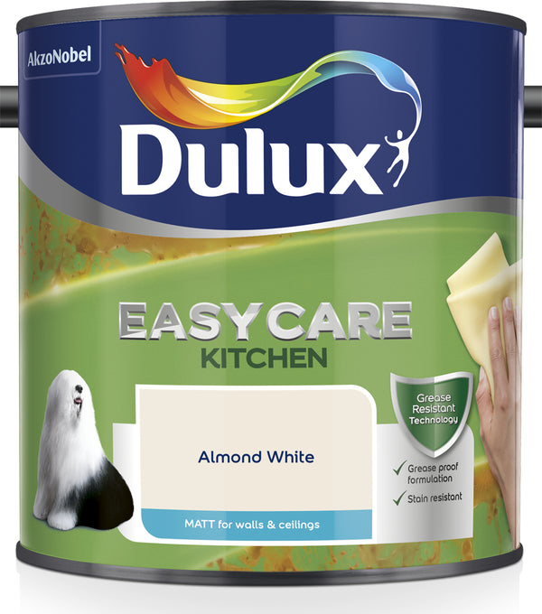 Dulux Easycare Kitchens Matt Almond White 2.5L