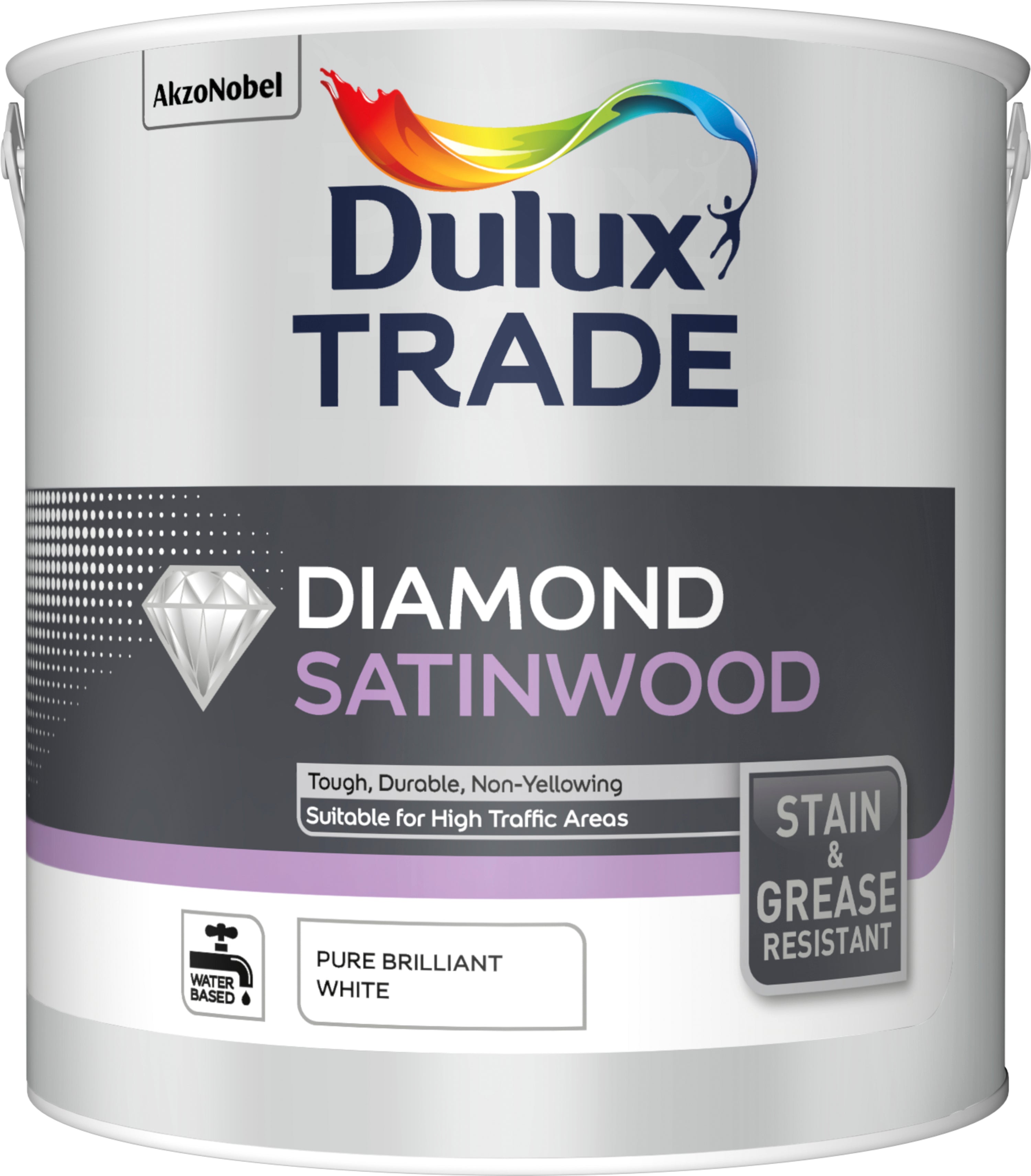 Dulux Trade Diamond Satinwood Pure Brilliant White 2.5L