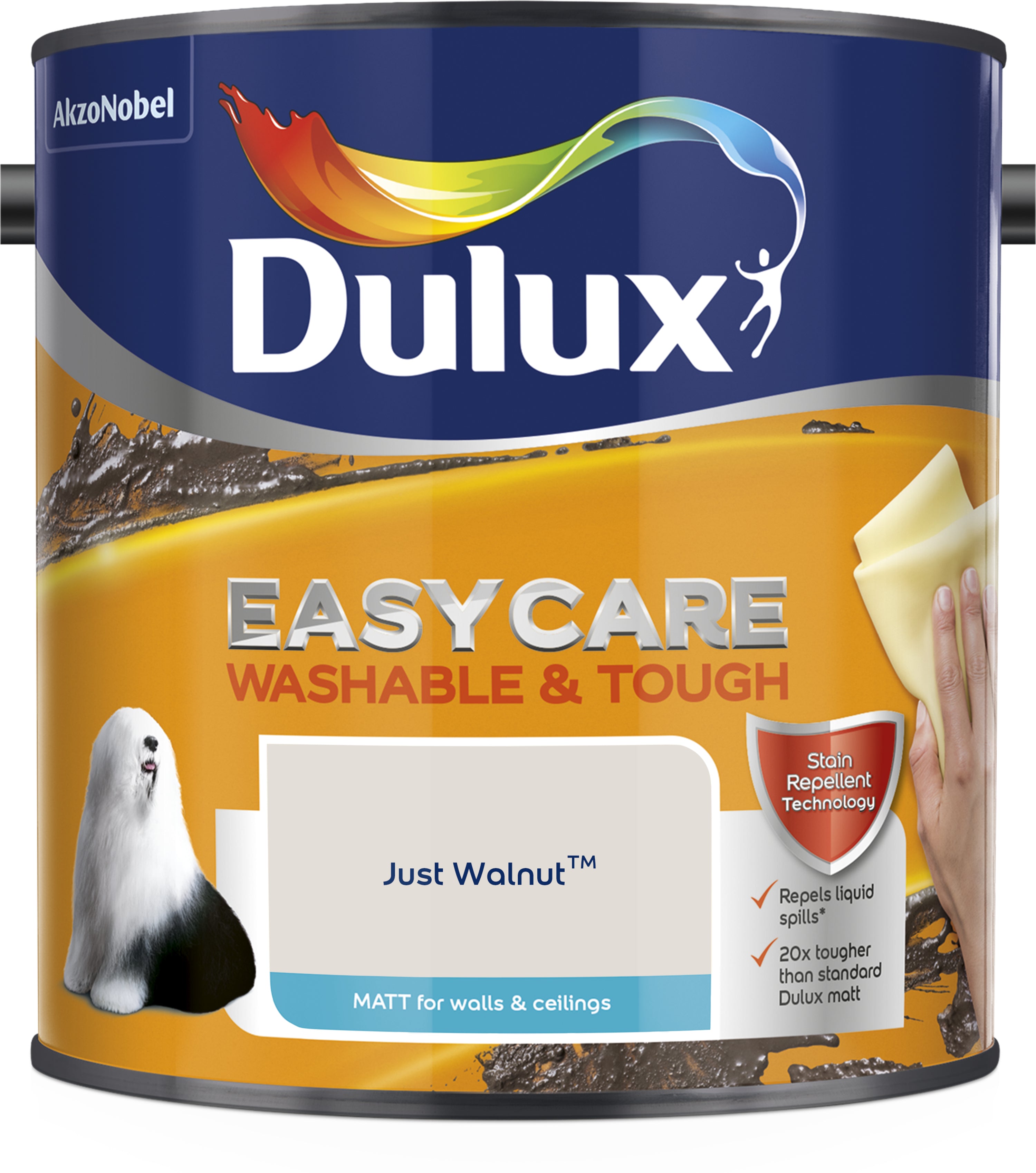 Dulux Easycare Washable & Tough Matt Just Walnut 2.5L
