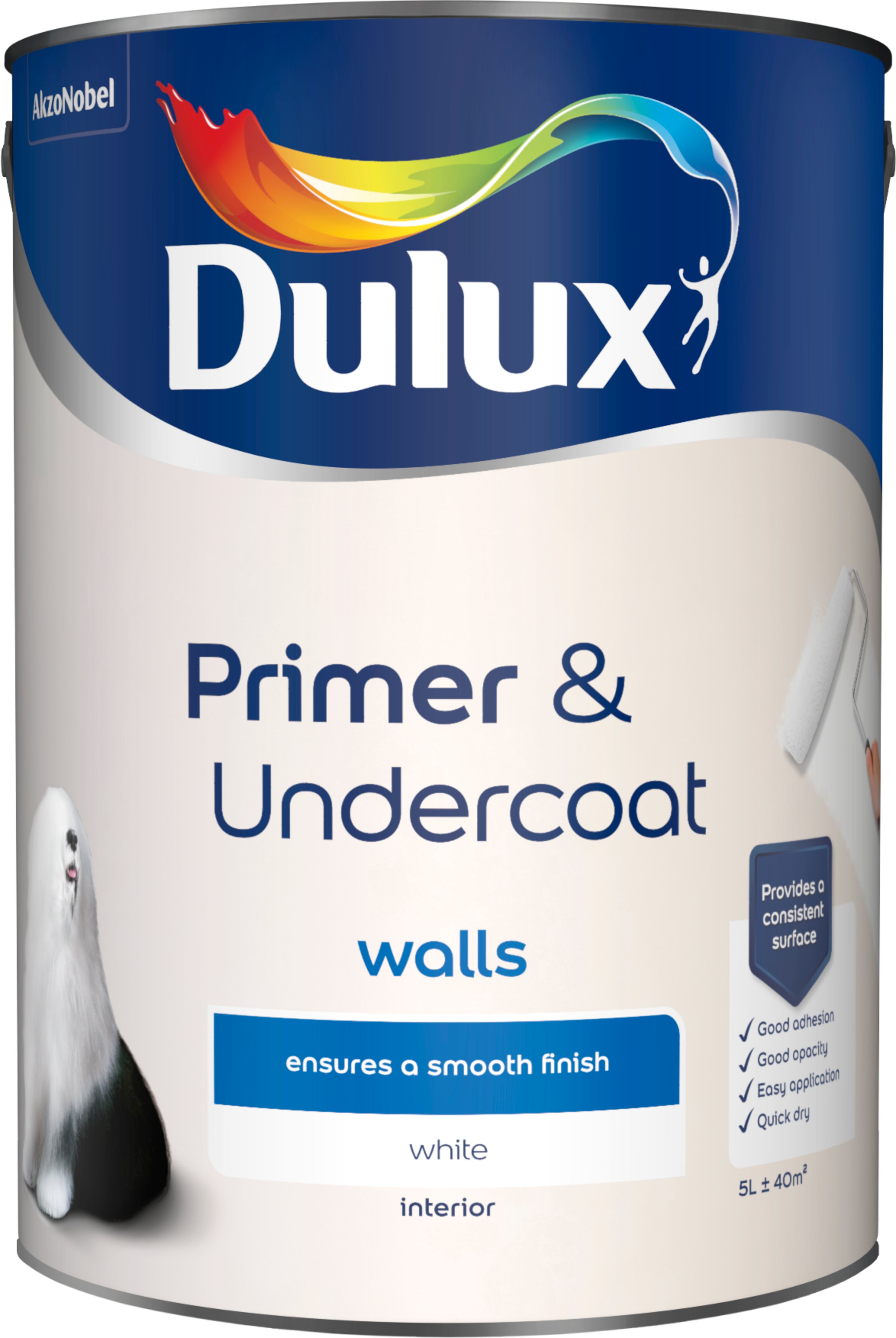 Dulux Walls Primer & Undercoat White 5L
