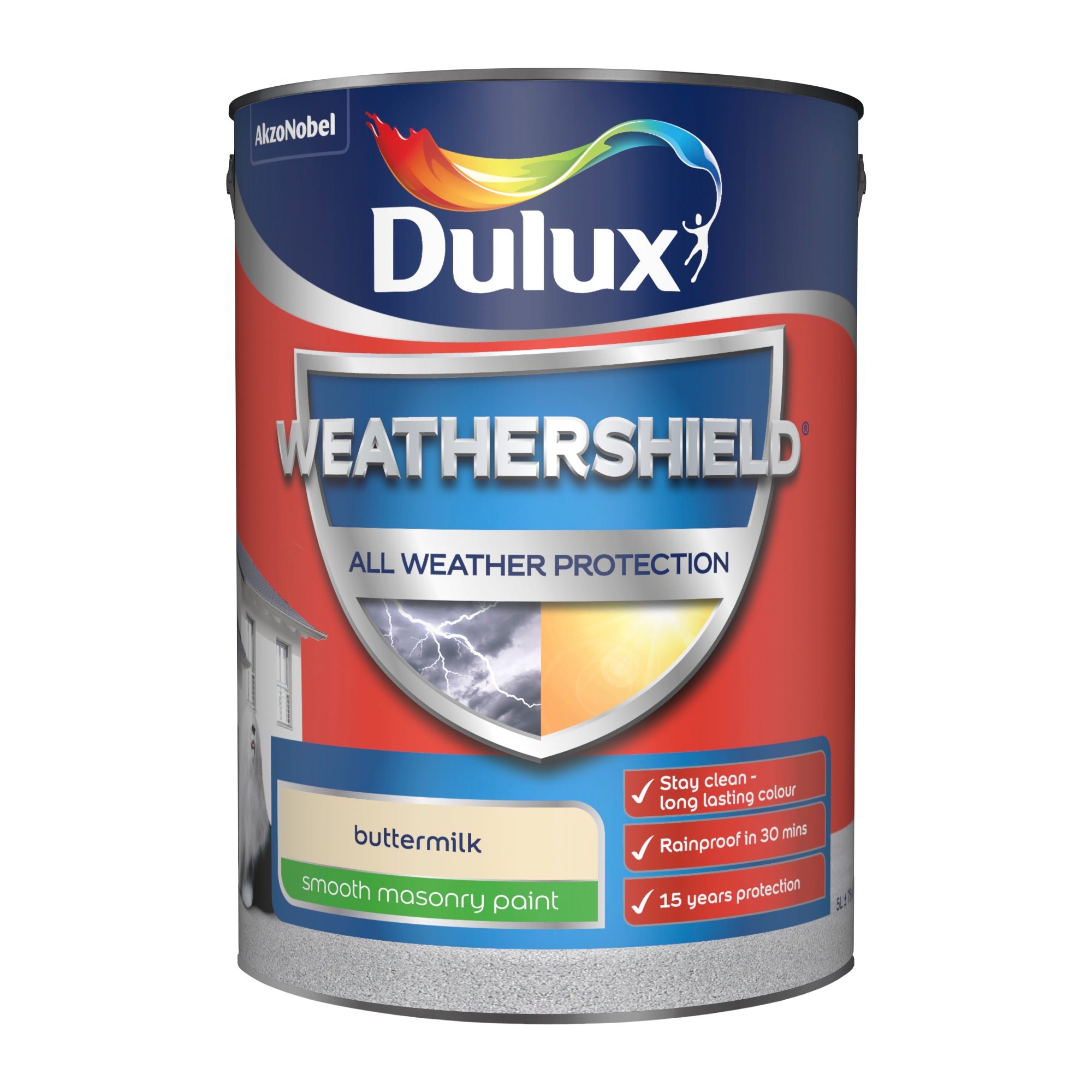 Dulux Weathershield All Weather Protection Smooth Buttermilk 5L