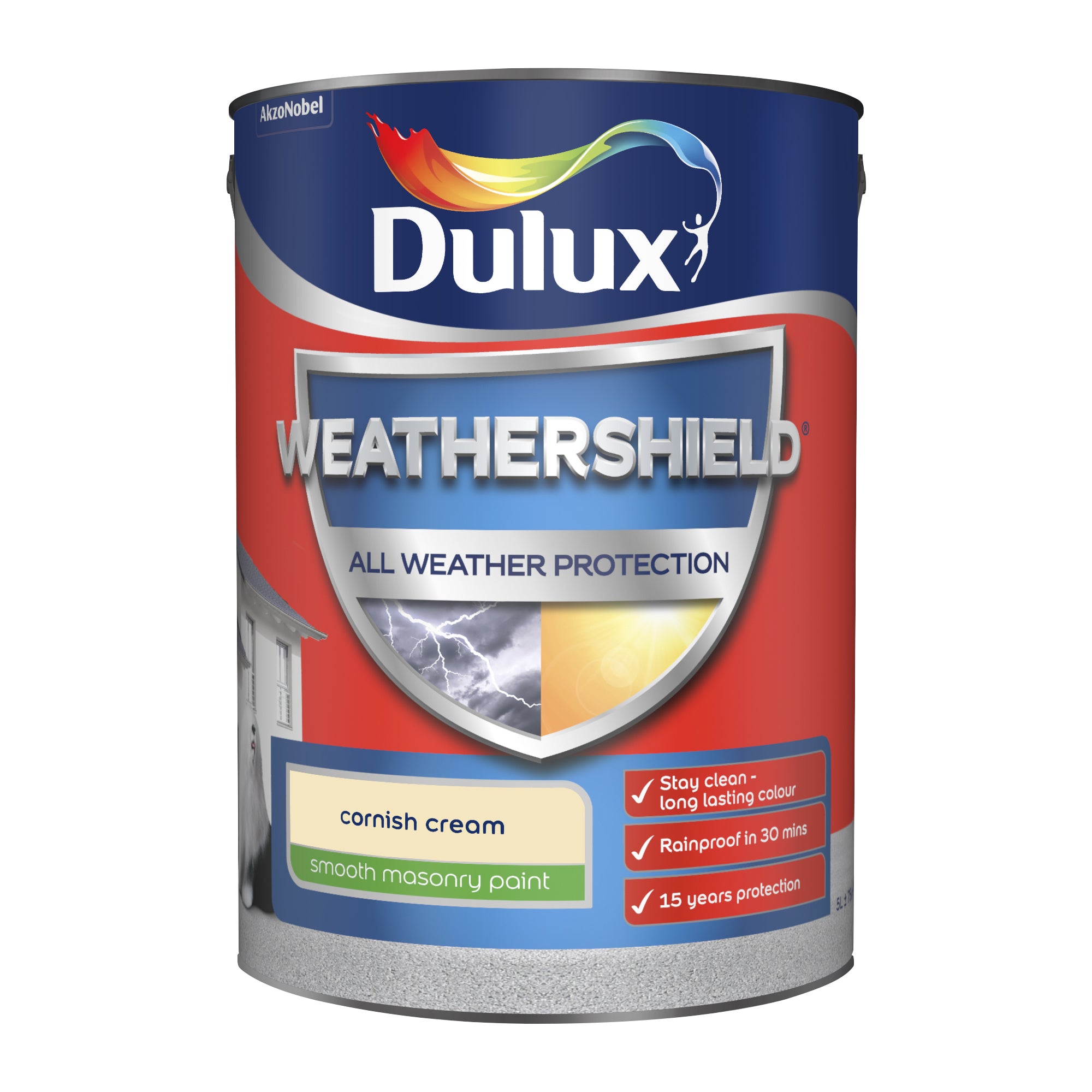 Dulux Weathershield All Weather Protection Smooth Cornish Cream 5L