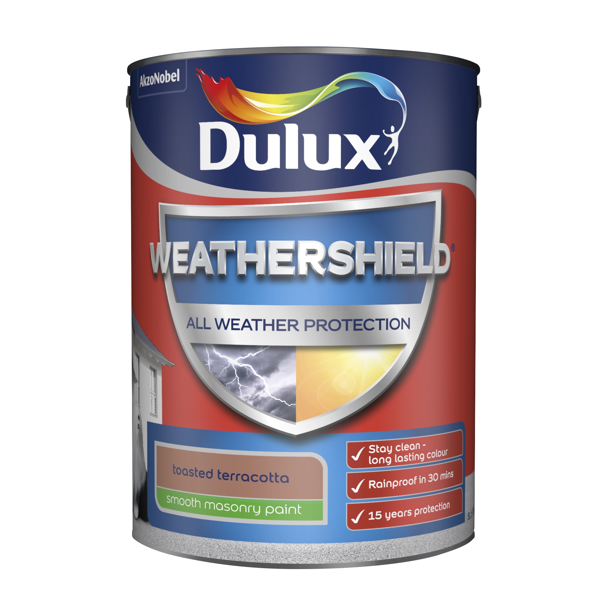 Dulux Weathershield All Weather Protection Smooth Toasted Terracotta 5L