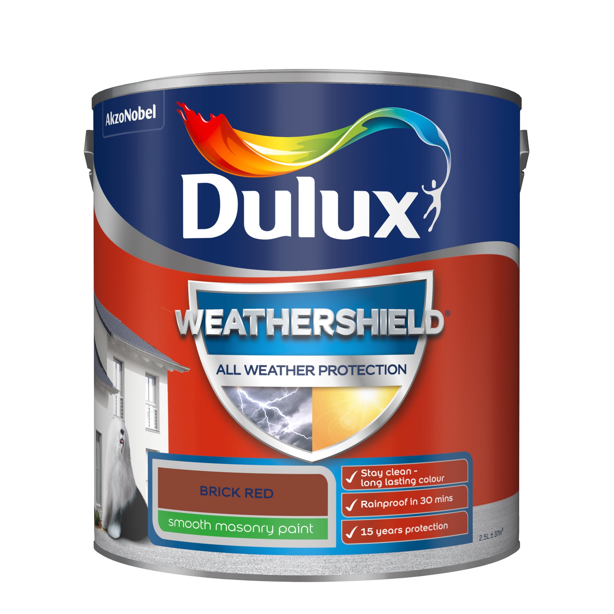 Dulux Weathershield All Weather Protection Smooth Brick Red 2.5L
