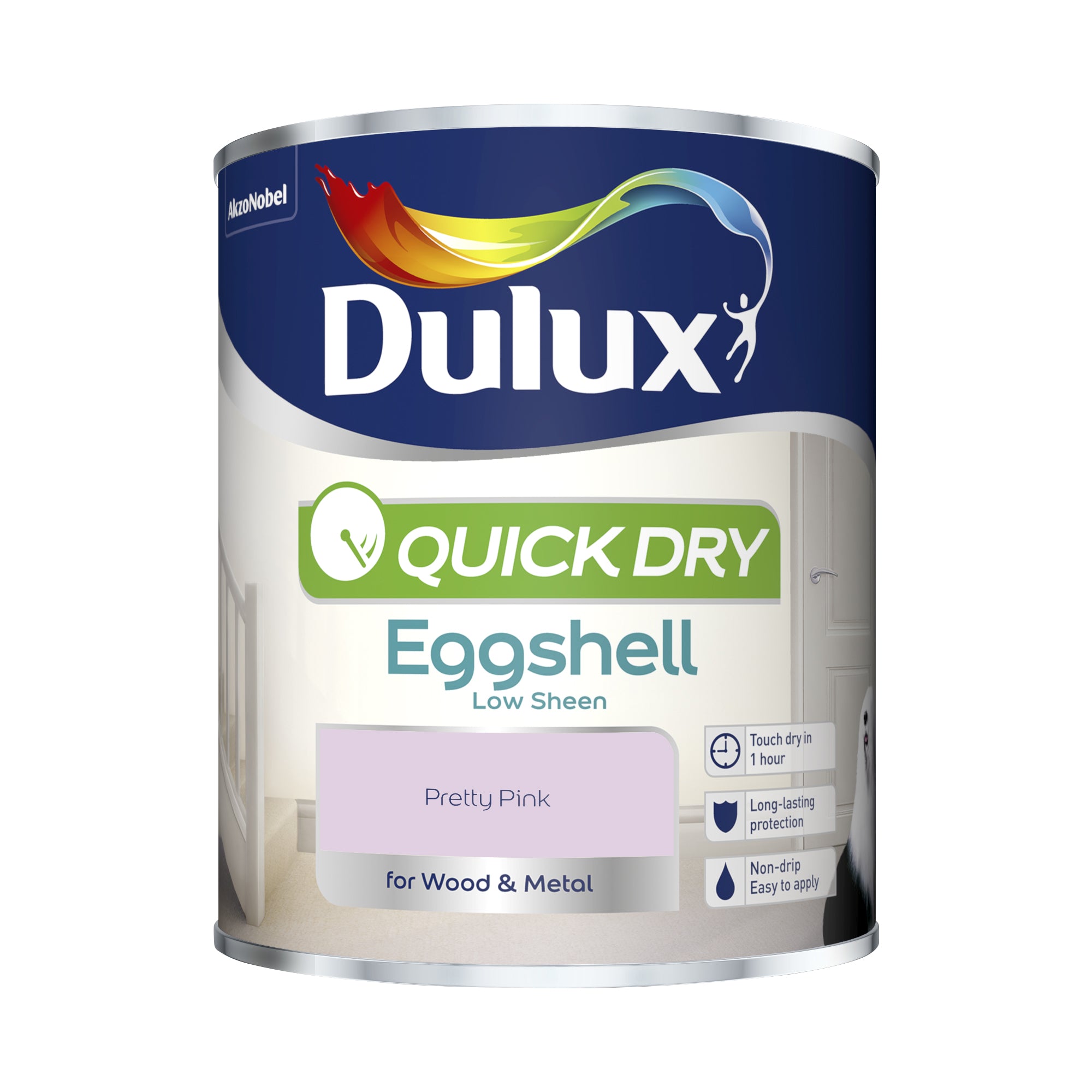Dulux Quick Dry Eggshell Pretty Pink 750ml
