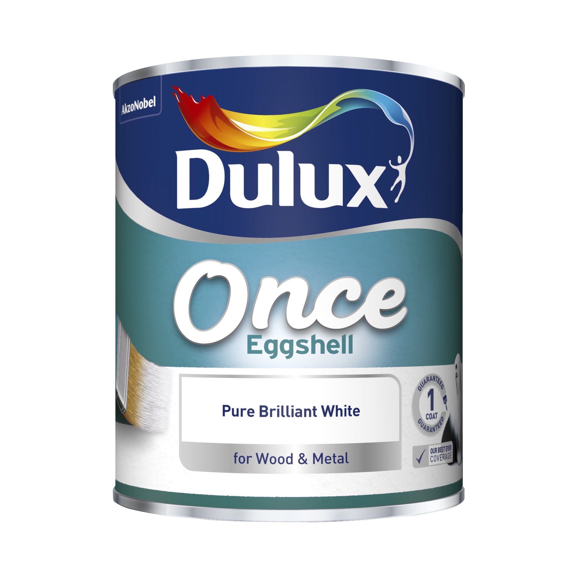 Dulux Once Eggshell Pure Brilliant White 750ml