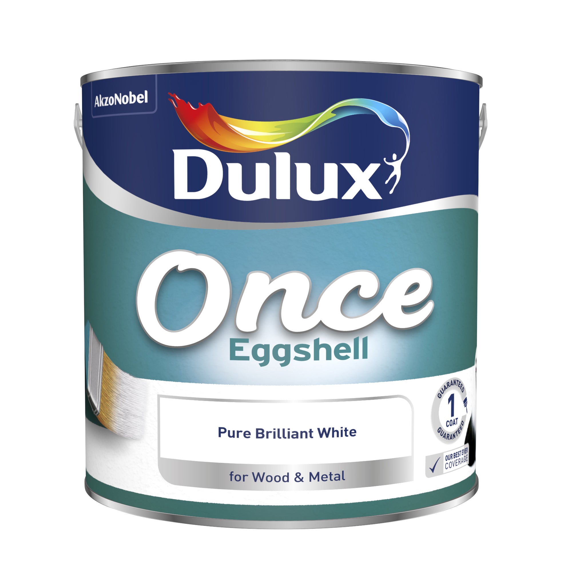 Dulux Once Eggshell Pure Brilliant White 2.5L