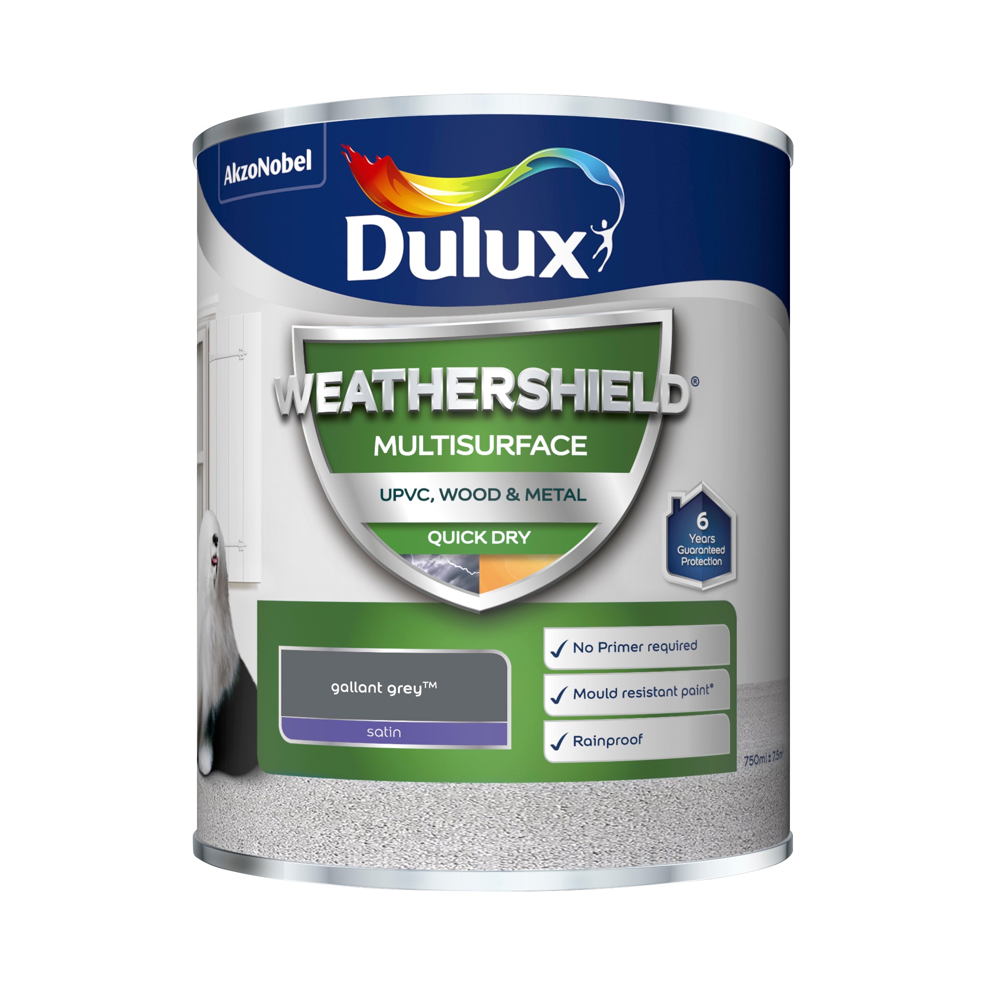Dulux Weathershield Multi Surface Gallant Grey 750ml