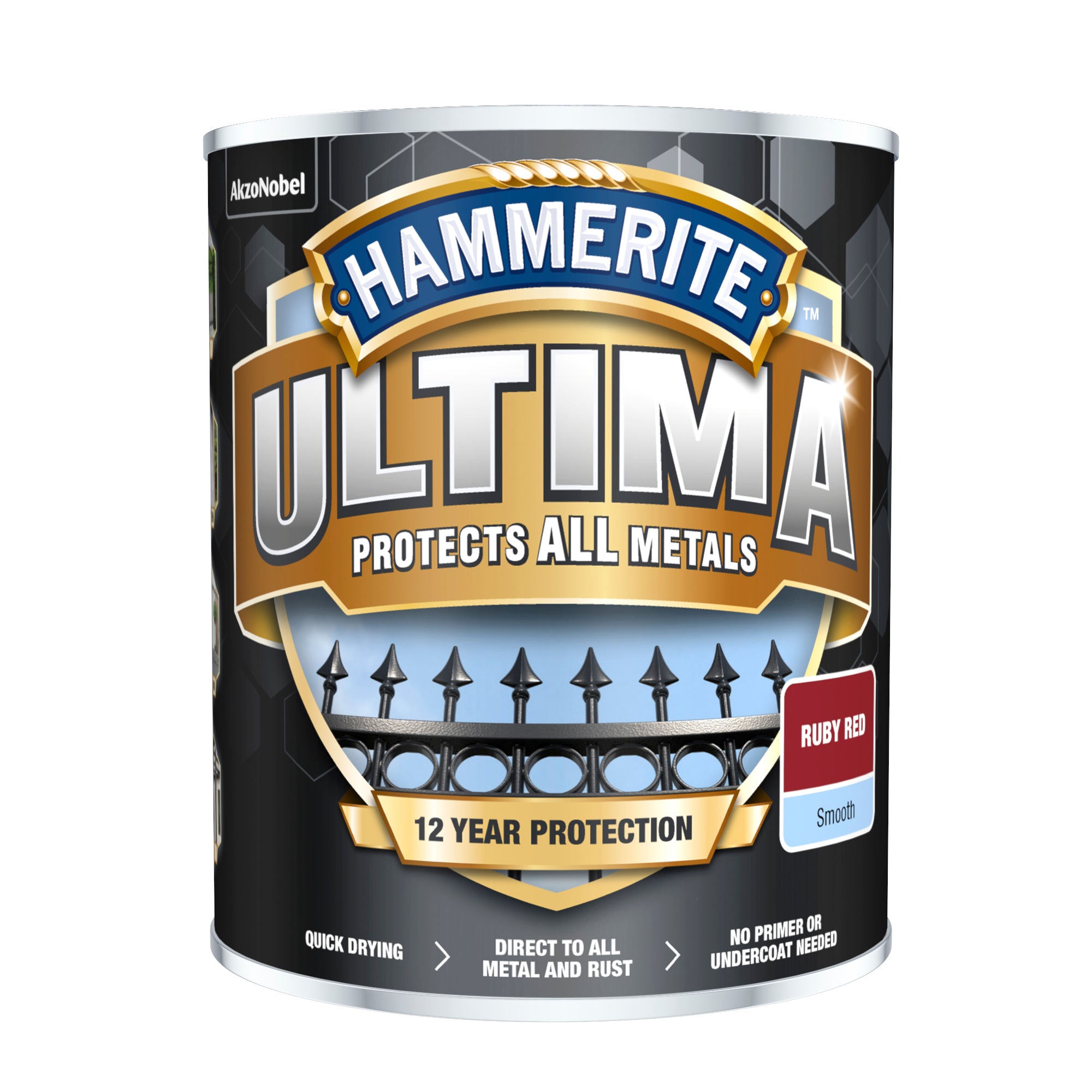 Hammerite Ultima Smooth Ruby Red 750ml