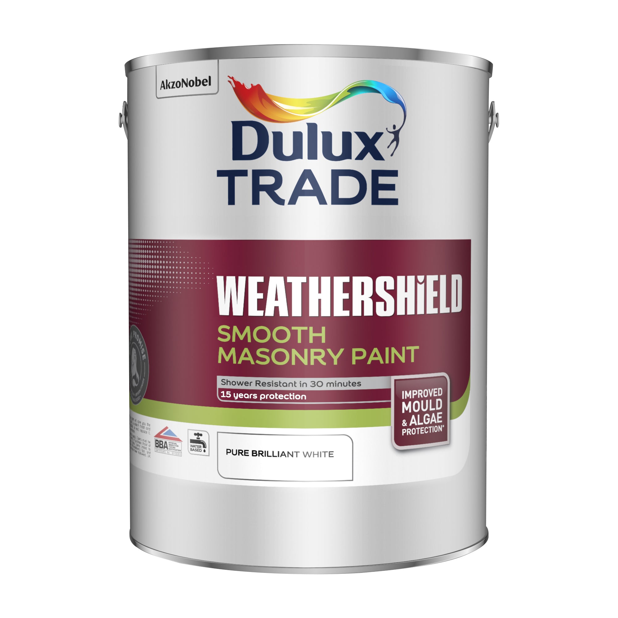 Dulux Trade Weathershield Smooth Masonry Pure Brilliant White 5L