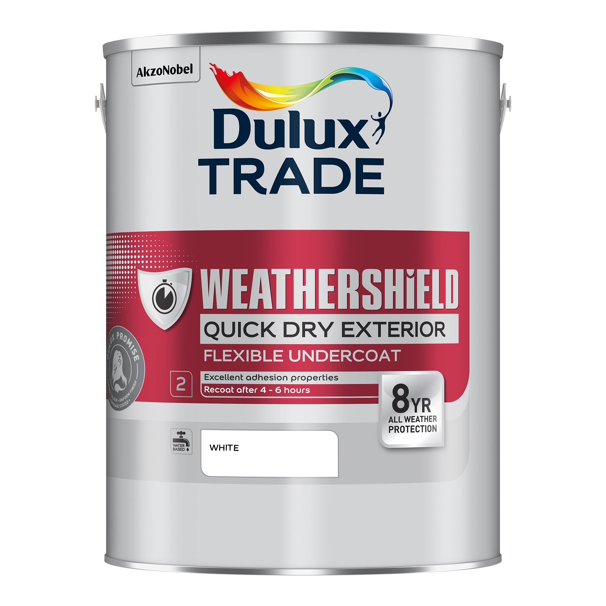 Dulux Trade Weathershield Quick Drying Exterior Flexible Undercoat White 5L