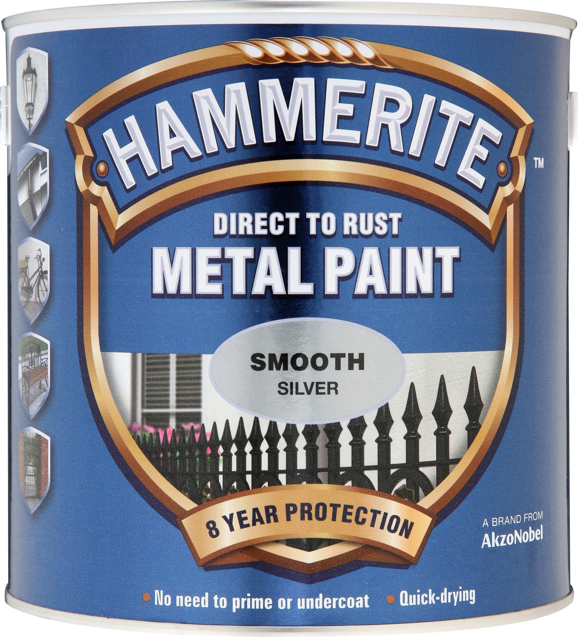Hammerite Metal Paint Smooth Silver 2.5L