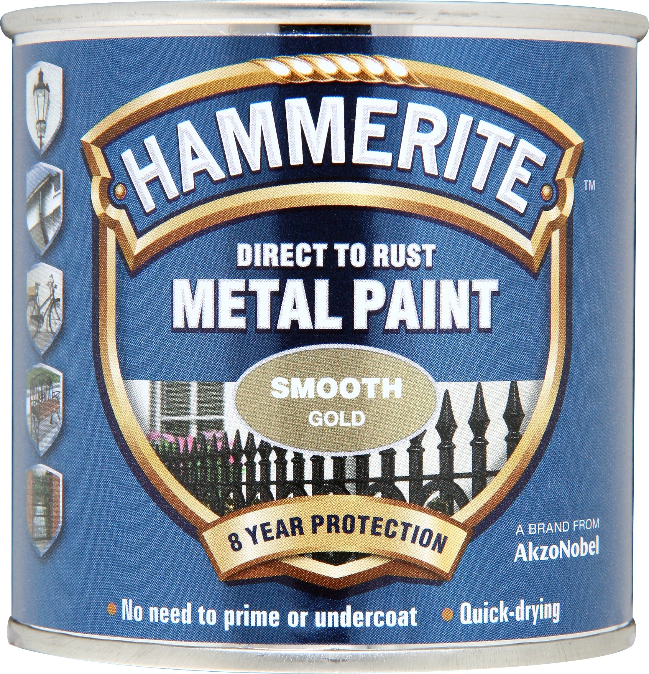 Hammerite Metal Paint Smooth Gold 250ml