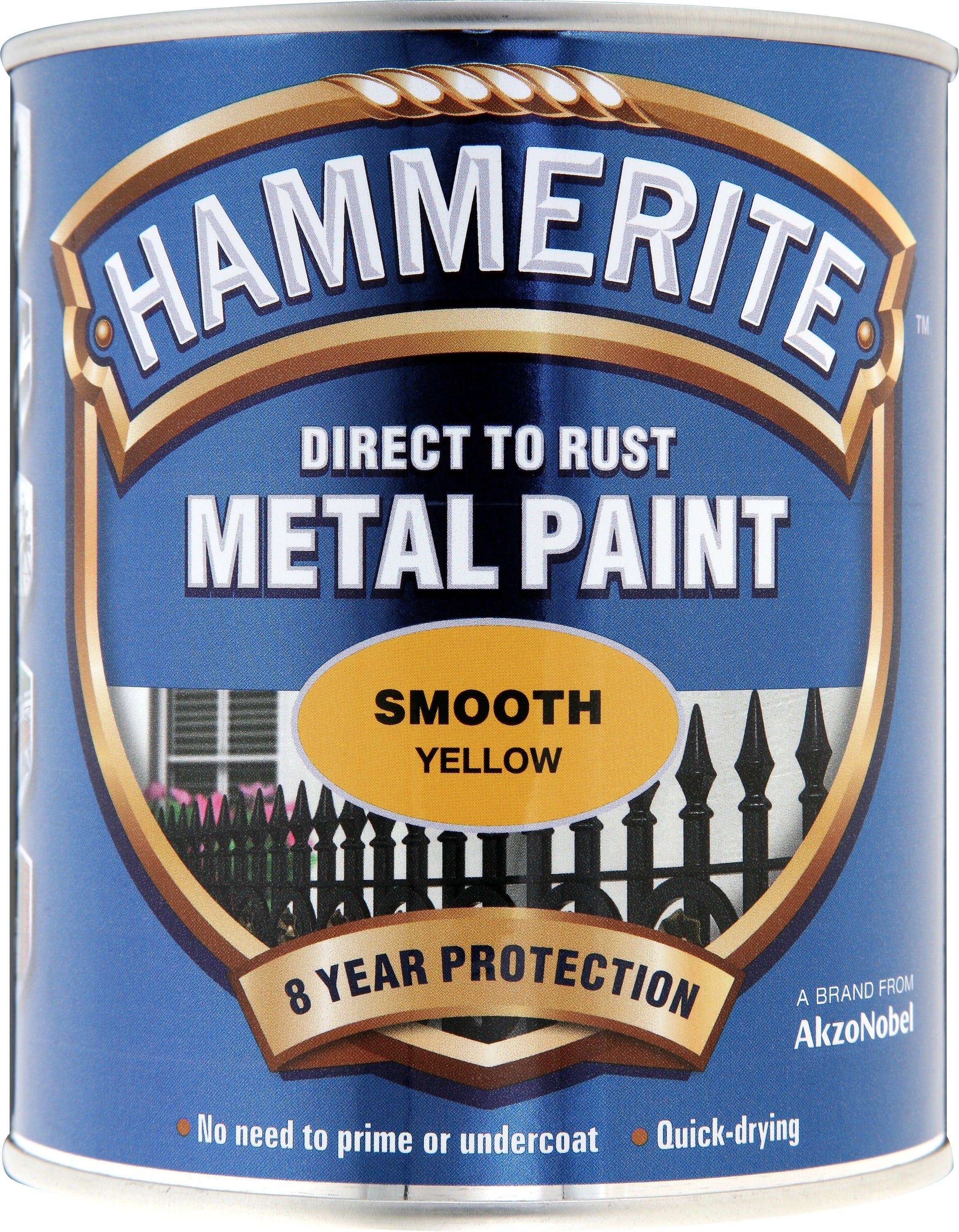 Hammerite Metal Paint Smooth Yellow 750ml