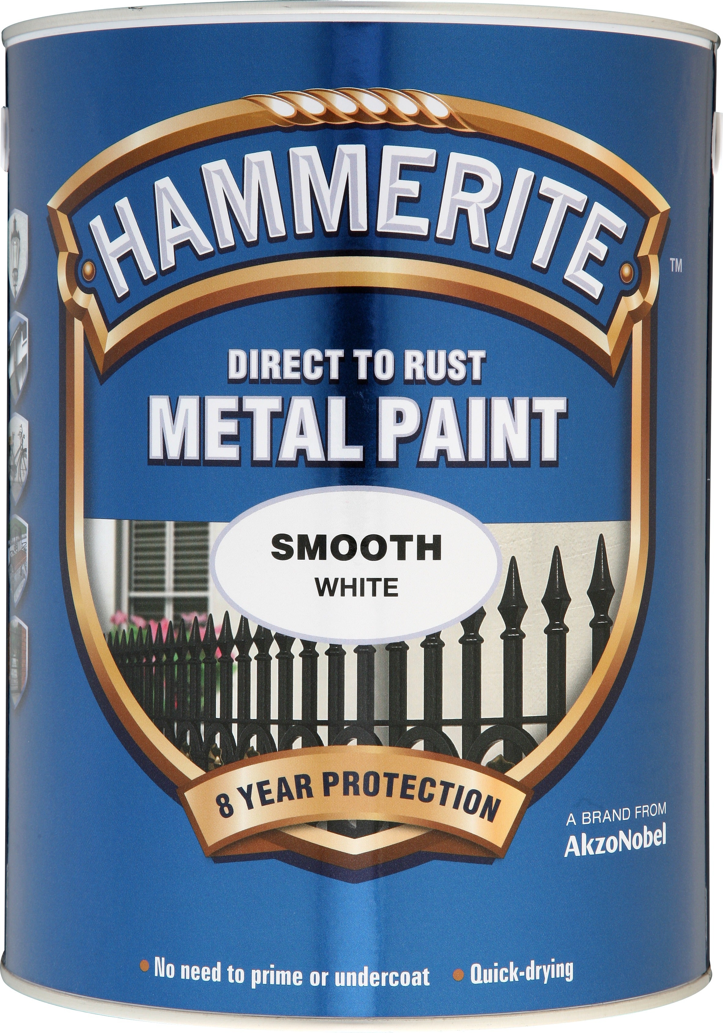 Hammerite Metal Paint Smooth White 5L