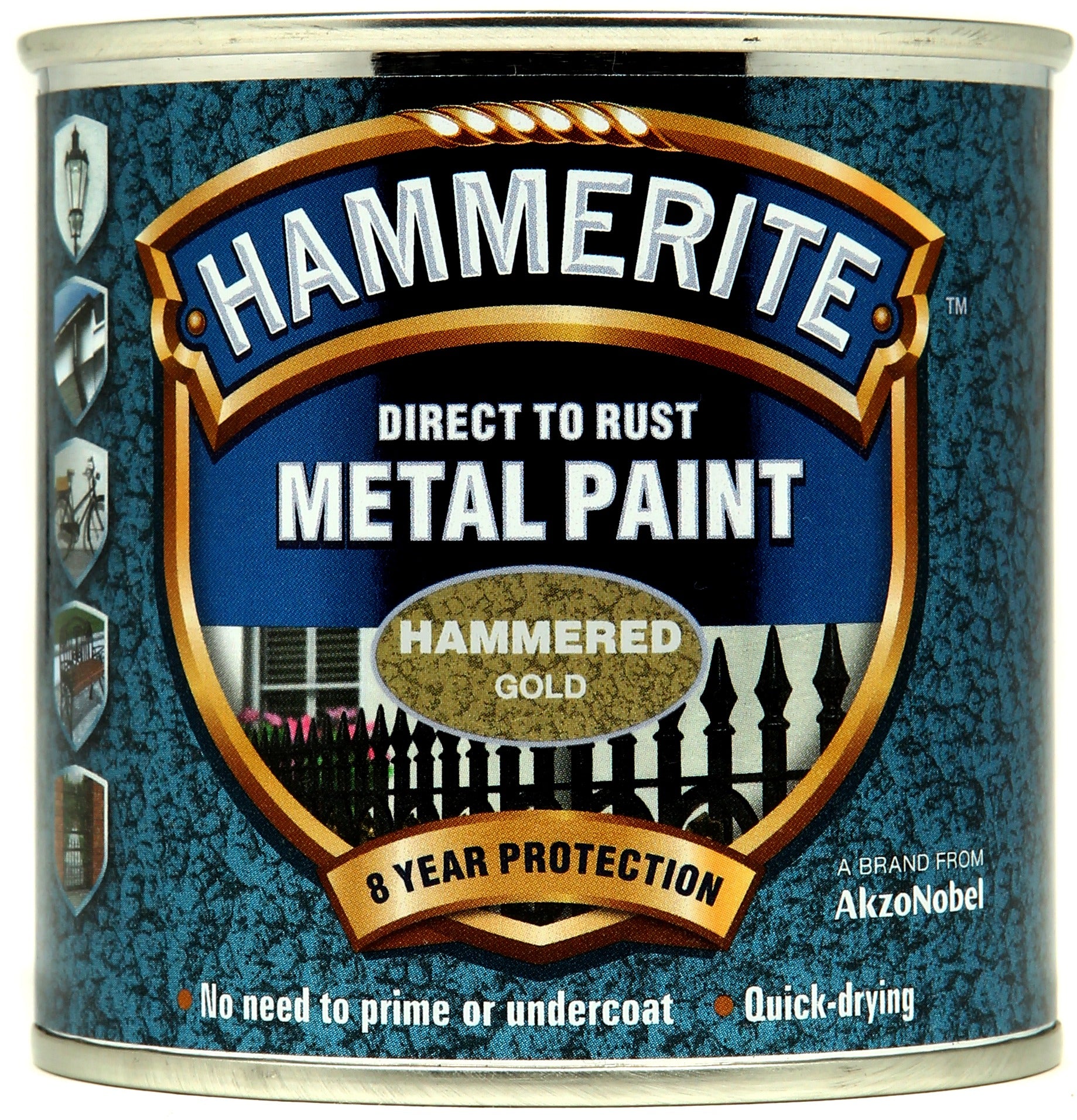 Hammerite Metal Paint Hammered Gold 250ml
