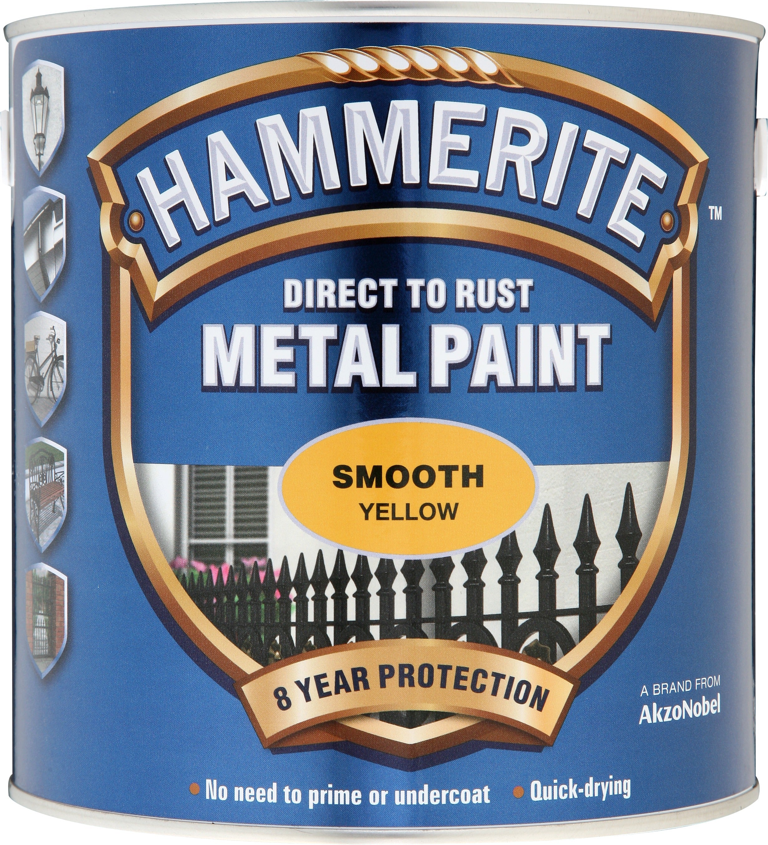 Hammerite Metal Paint Smooth Yellow 2.5L