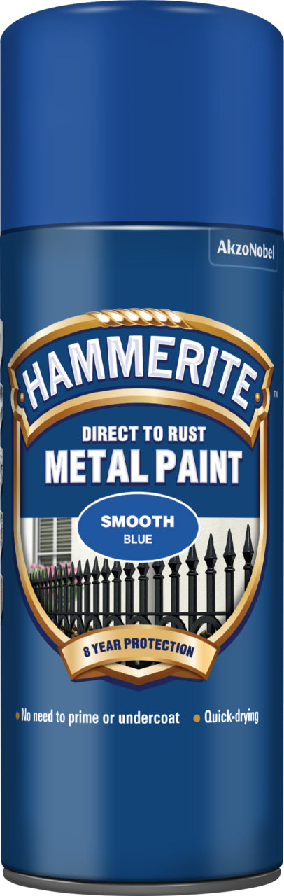 Hammerite Metal Paint Smooth Blue Aerosol 400ml
