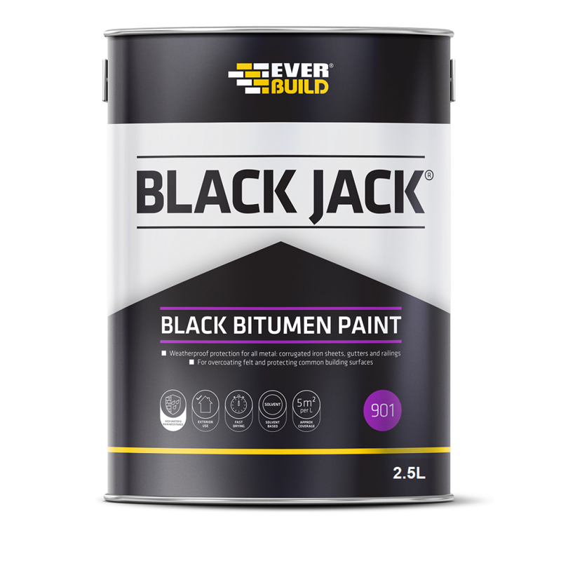 Everbuild 901 Black Bitumen Paint 2.5L