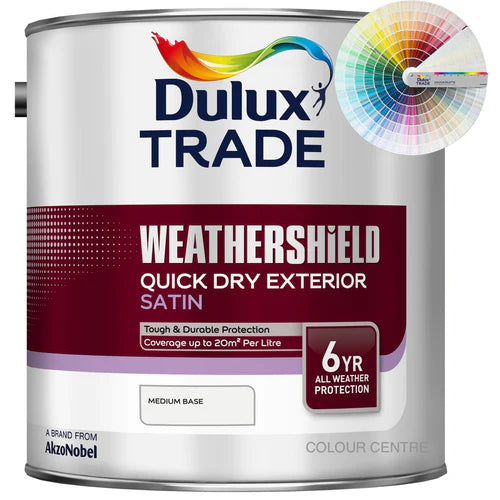 Dulux Trade Weathershield Quick Drying Exterior Satin Tinted Colour 2.5L