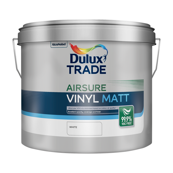 Dulux Trade Airsure Vinyl Matt White 10L