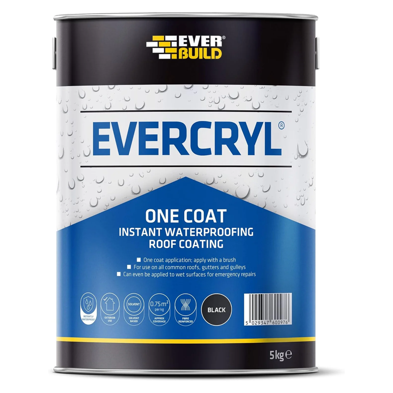 Everbuild Evercryl One Coat Black 5kg