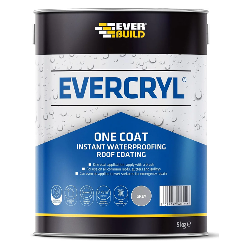 Everbuild Evercryl One Coat Grey 5KG