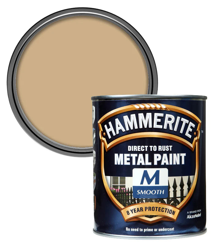 Hammerite Metal Paint Direct To Rust Smooth Desert Sand 750ml