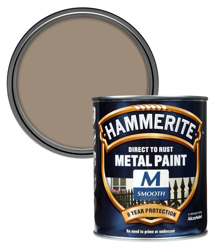 Hammerite Metal Paint Direct To Rust Smooth Garden Bark 750ml