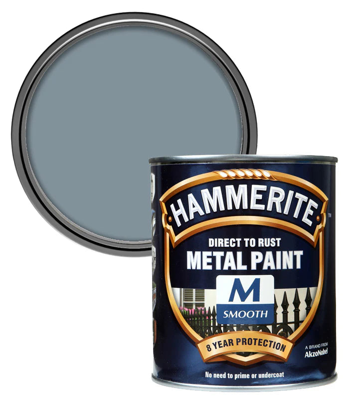 Hammerite Metal Paint Direct To Rust Smooth Misty Lake 750ml