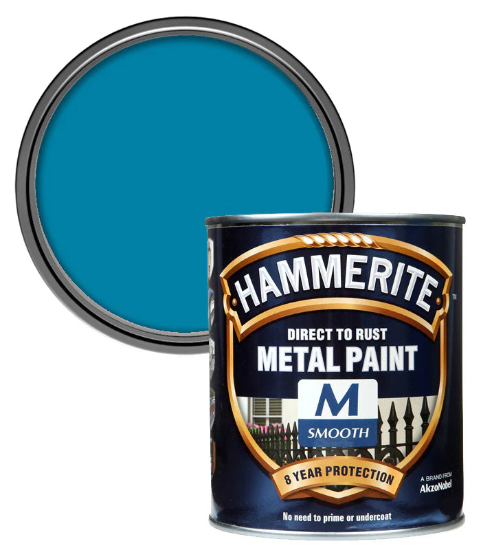 Hammerite Metal Paint Direct To Rust Smooth Blue Night 750ml