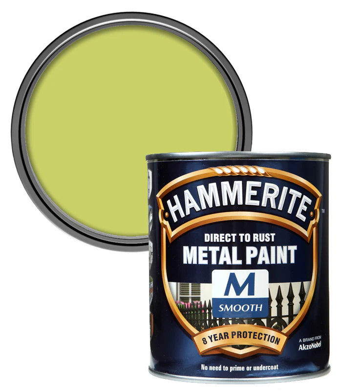 Hammerite Metal Paint Direct To Rust Smooth Zingy Lime 750ml