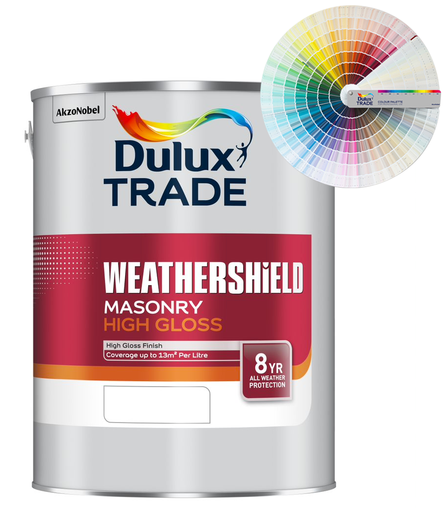 Dulux Trade Weathershield Masonry High Gloss Tinted Colour 5L
