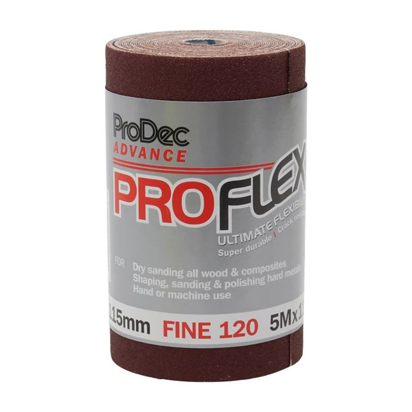 Proflex Wood & Metal Abrasive Roll 5m x 115mm P120
