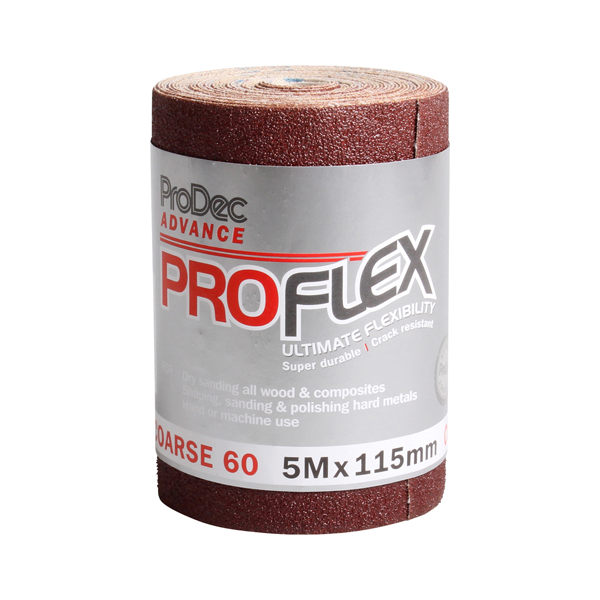 Proflex Wood & Metal Abrasive Roll 5m x 115mm P60