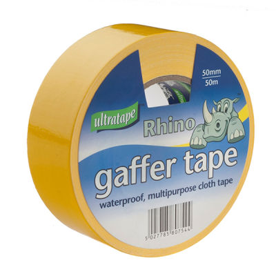 Heavy Duty Rhino Gaffer Tape Yellow 50mm x 50m