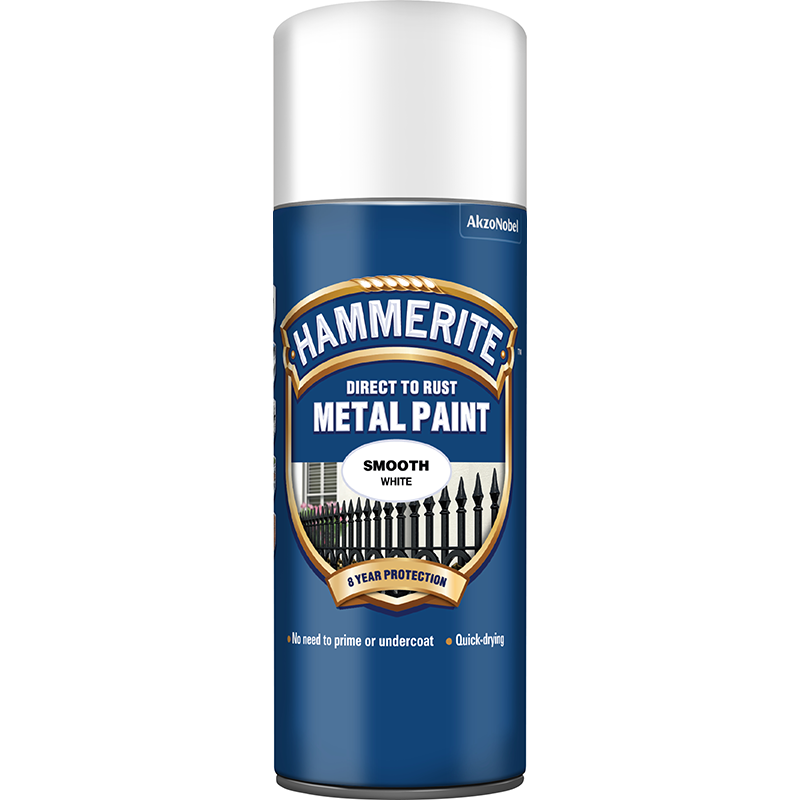 Hammerite Metal Paint Smooth White Aerosol 400ml