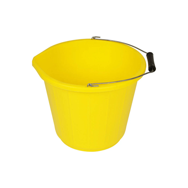 15L Heavy Duty Yellow Builder's Bucket