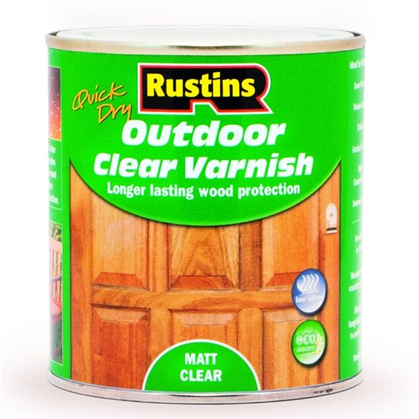 Rustins Outdoor Varnish Clear Matt 250ml/500ml/1L