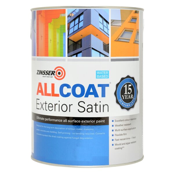 Zinsser Allcoat Exterior Satin Black