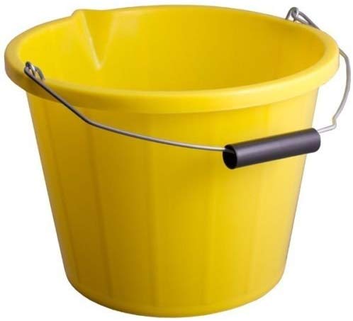 15L Heavy Duty Yellow Builder's Bucket