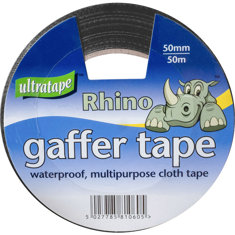 Heavy Duty Rhino Gaffer Tape Black 50mm x 50m