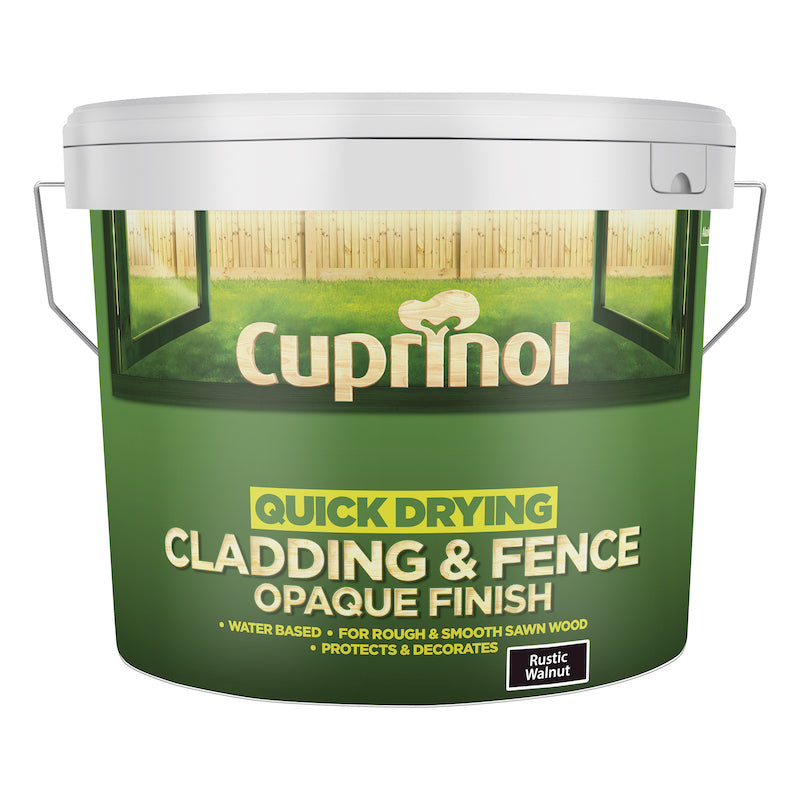 Cuprinol QD Cladding Fence Opaque Rustic Walnut 10L